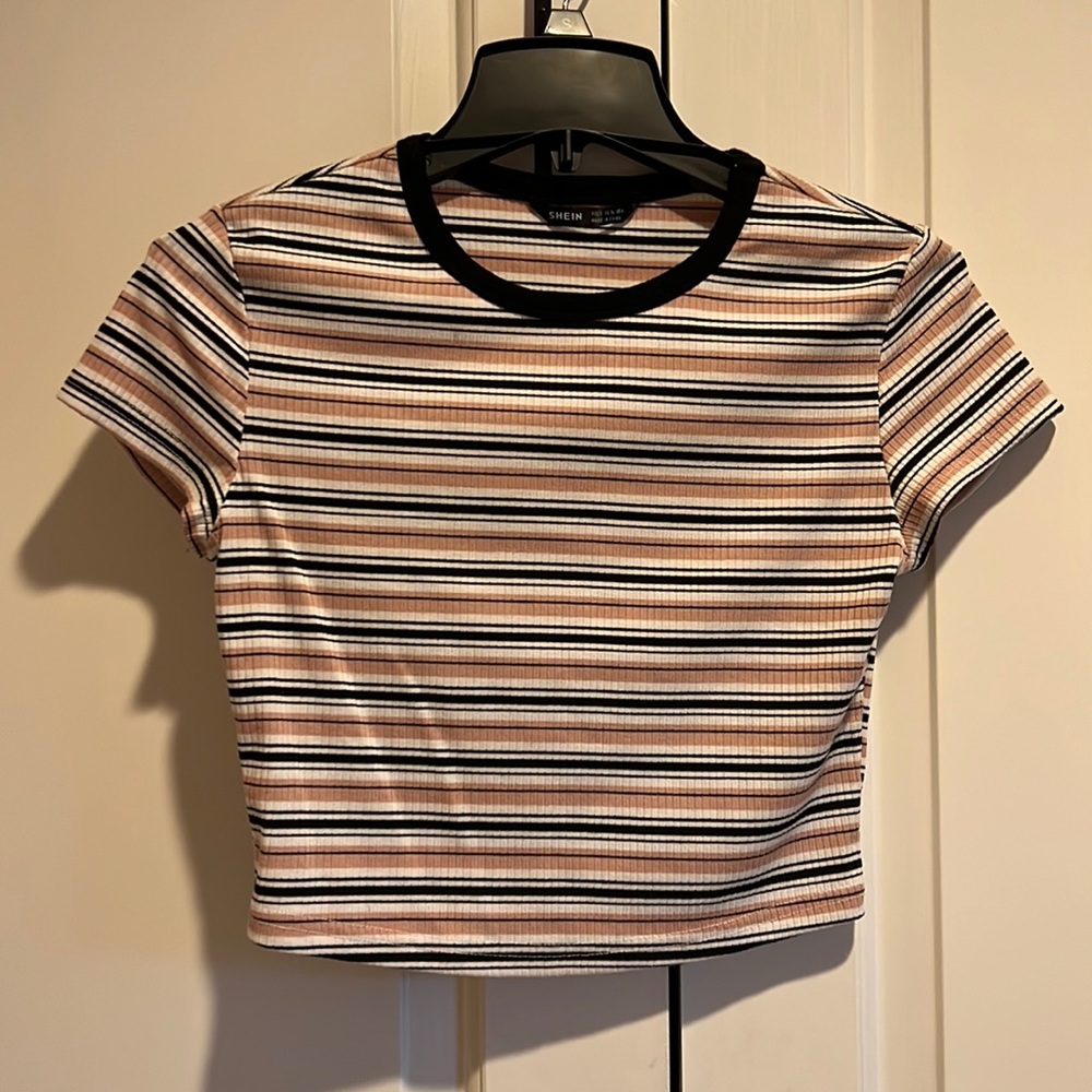 SHEIN Size S Striped Crop Top